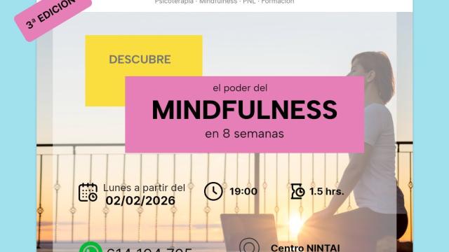 Cartel de promoción del curso en el Centro NINTAI de Desarrollo Personal