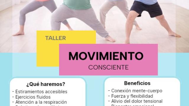 Cartel de taller de Movimiento Consciente