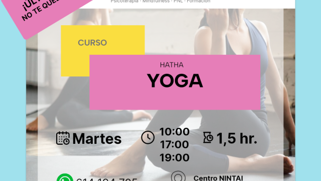 Flyer del curso de yoga